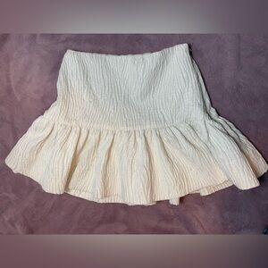 Zara Ivory A-Line Skirt